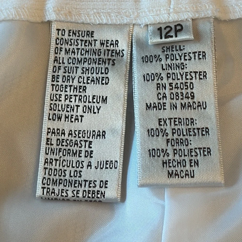 Brand New Jones New York White Lined Slacks - Picture 8 of 14